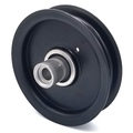 Terre Products Hustler 604219 Flat Idler Pulley - 4'' Flat Dia. - 1/2'' Bore - Steel 31406075F